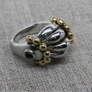 Vintage Silver and Gold Women's ESPO Ring